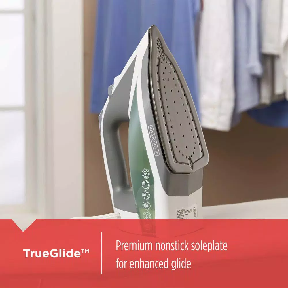 BLACK+DECKER Vitessa Advanced Steam Iron with Retractable Cord, 1200W, Green/White