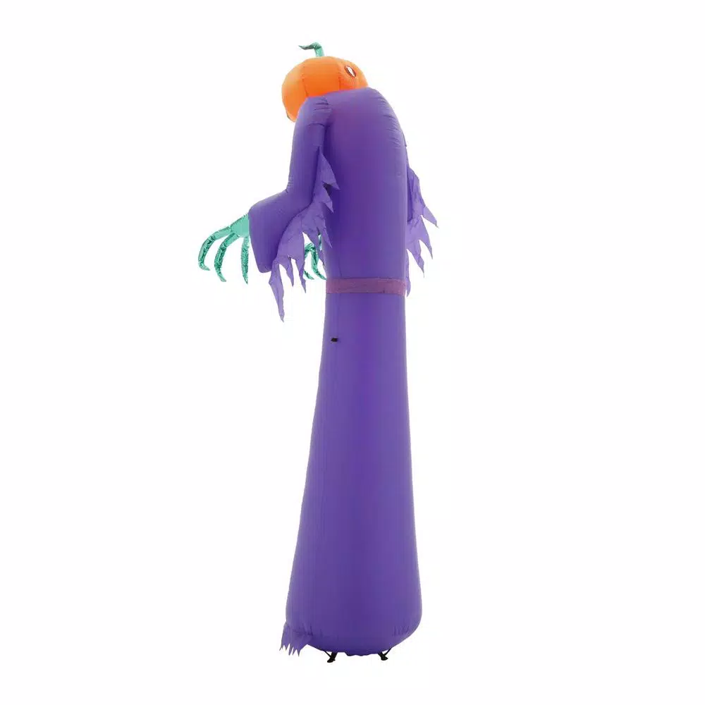Gemmy 12 ft. Halloween Airblown Projection Inflatable Fire and Ice Jack O Reaper