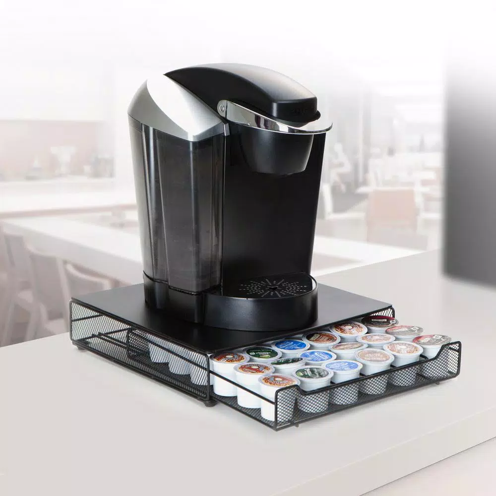 Mind Reader Bam 36-Capacity Metal Mesh Coffee Pod Storage Drawer - Black