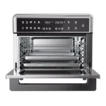 MegaChef 1800W 10-in-1 Digital Countertop Toaster Oven with 360° Hot Air Convection, 25L Capacity, Silver thumbnail 2