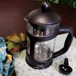 Unbranded Brivio 3.5-Cup Glass French Press Coffee Maker with Stainless Steel Mesh Filter, 28 oz. thumbnail 3