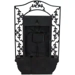 Sunnydaze Decor French Lily Resin Solar Outdoor Wall Fountain - Traditional Lead Finish thumbnail 4