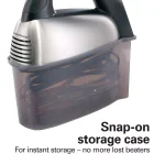 Hamilton Beach SoftScrape 6-Speed Stainless Steel Hand Mixer with Snap-On Storage Case thumbnail 2