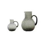 3R Studios 80 fl. oz. Smoked Glass Hobnail Pitcher, Gray thumbnail 3