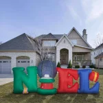 Fraser Hill Farm 8 ft. NOEL Snow Globe Christmas Inflatable with Animated Lights thumbnail 11