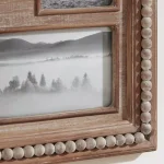 Home Decorators Collection Natural Beaded Wood 4-Opening Collage Picture Frame, 14.5 x 14.5 in, Brown thumbnail 5
