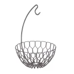 Spectrum Honeycomb Gray Fruit Basket with Banana Hanger Tree thumbnail 2
