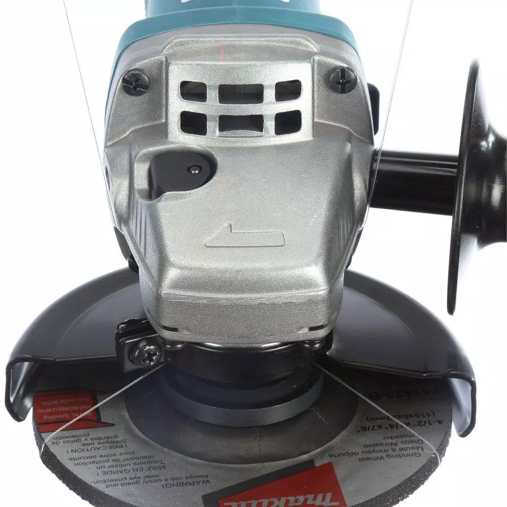 Makita 4-1/2 in. Corded Angle Grinder, 7.5 Amp, 11,000 RPM with Grinding Wheel