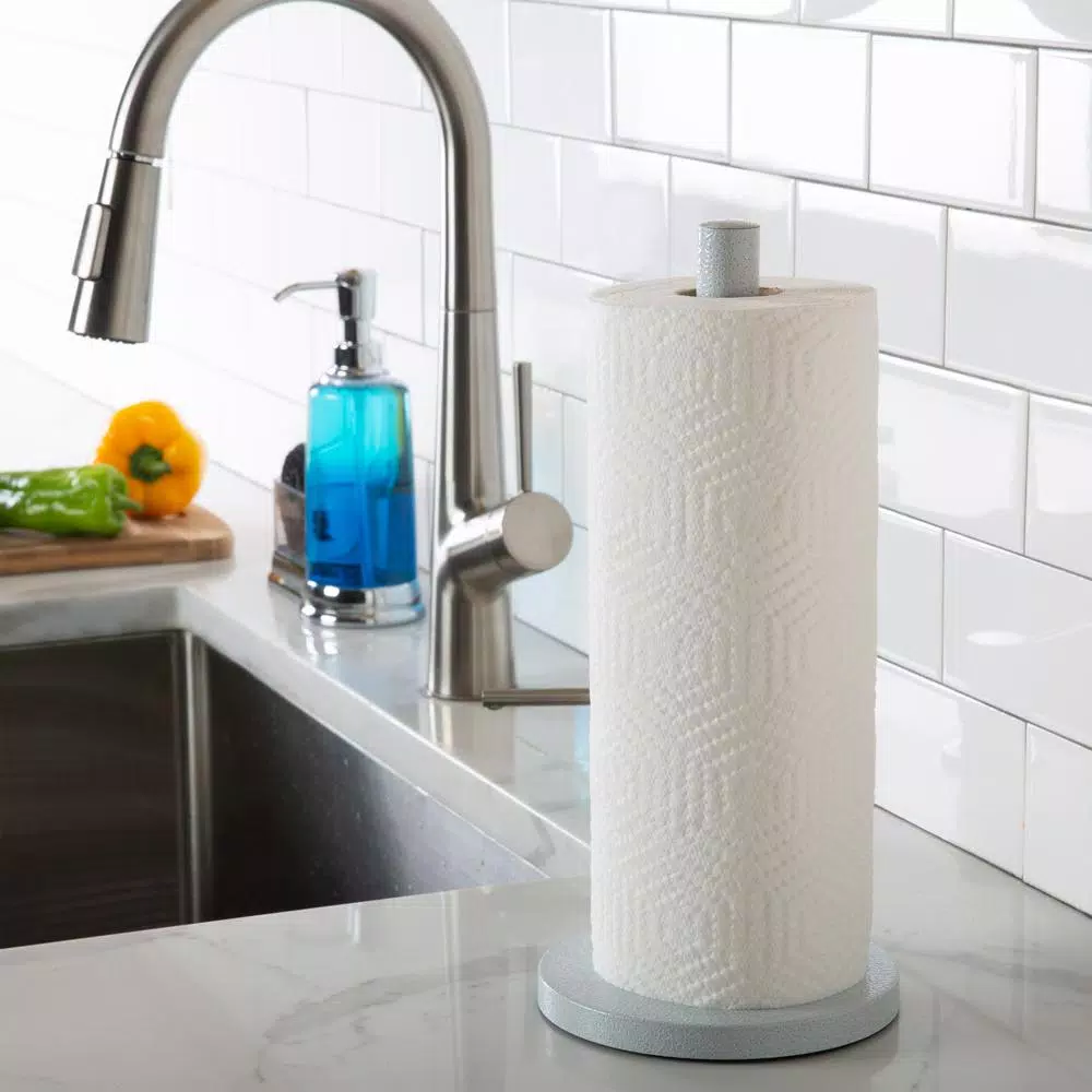 Laura Ashley Speckled Paper in White Paper Towel Holder