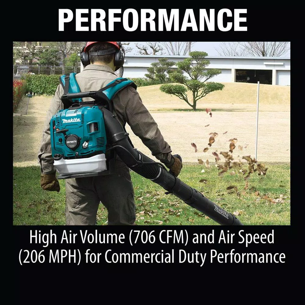 Makita EB7660TH 75.6 cc MM4 4-Stroke Gas Backpack Blower, 206 MPH, 706 CFM