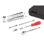 TEKTON 29-Piece 1/4 in. Drive 6-Point Socket and Ratchet Set, SAE thumbnail 3