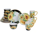 Certified International Sunflower Fields 16-Piece Earthenware Dinnerware Set, Service for 4 thumbnail 1