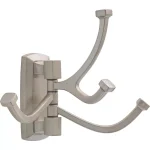Delta Portwood 3-Hook Swivel Towel and Robe Hook in SpotShield Brushed Nickel thumbnail 1