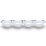 Q Squared Portsmouth 4-Piece Blue Melamine Dip Bowl Set - Coastal Nautical Design thumbnail 1