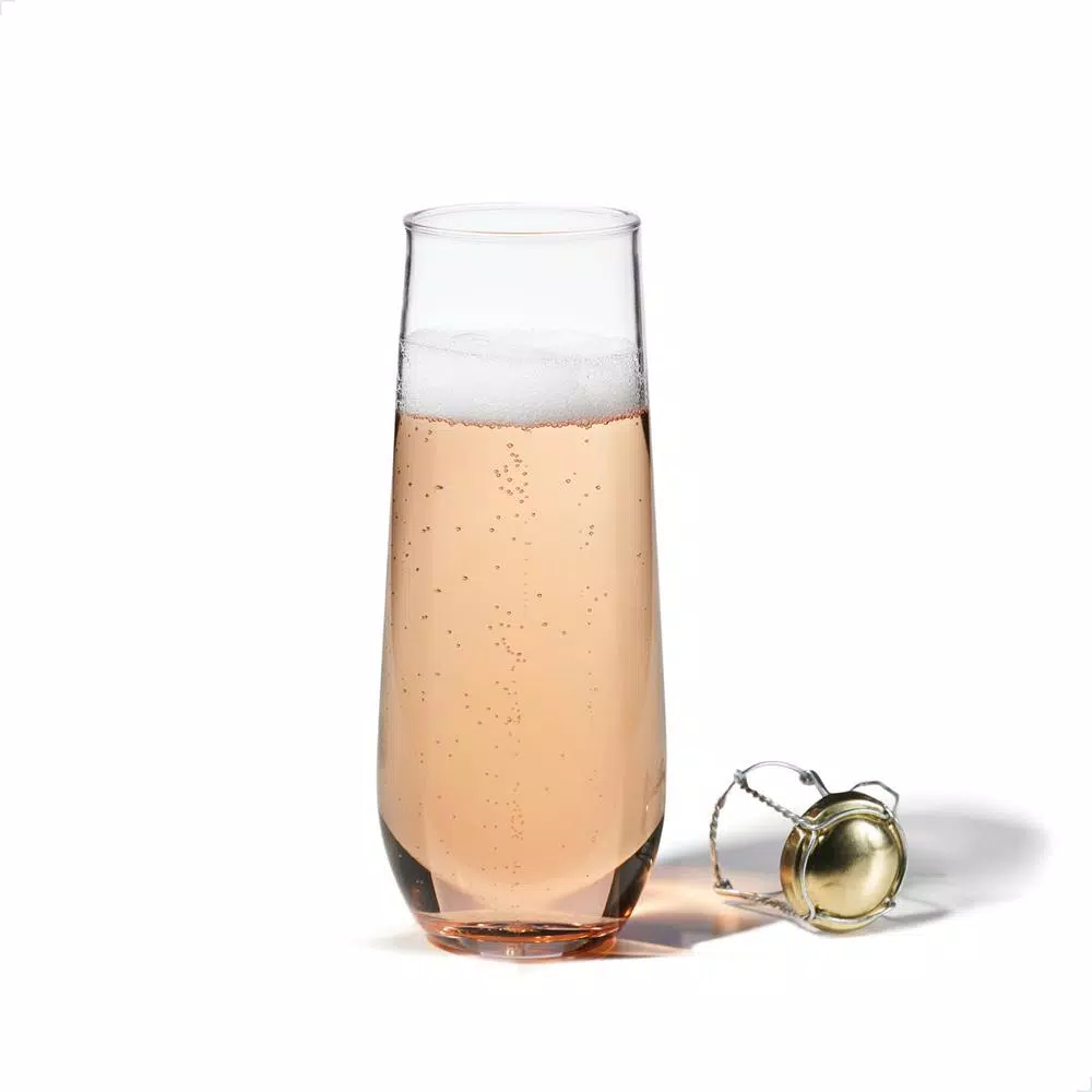 TOSSWARE Reserve 9 oz. Unbreakable Tritan Stemless Champagne Glasses, Set of 24