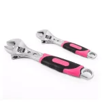 Apollo Tools 2-Piece Pink Adjustable Wrench Set, 6 in. and 8 in. thumbnail 1