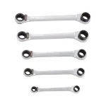 STEELMAN PRO 96748 Metric Universal Spline Ratcheting Wrench Set, 5-Piece Deep Box-End thumbnail 1