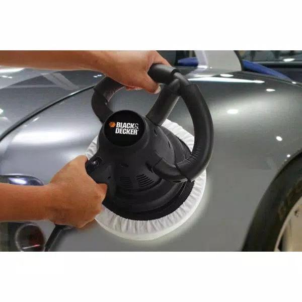 BLACK+DECKER 10 in. Waxer and Random Orbit Polisher with 3 Cloth Bonnets