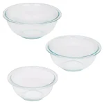 Pyrex 3-Piece Glass Mixing Bowl Set, Clear thumbnail 1
