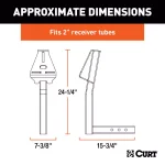 CURT Hitch-Mounted Spare Tire Mount for 2" Receiver thumbnail 3