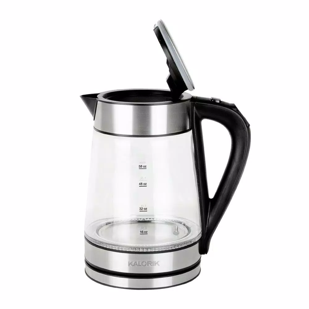 KALORIK 1.7L Rapid Boil Digital Electric Glass Kettle, 1750W, 5 Temperature Settings