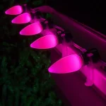 Wintergreen Lighting OptiCore C9 LED Pink Smooth Opaque Christmas Light Bulbs, 25-Pack thumbnail 3