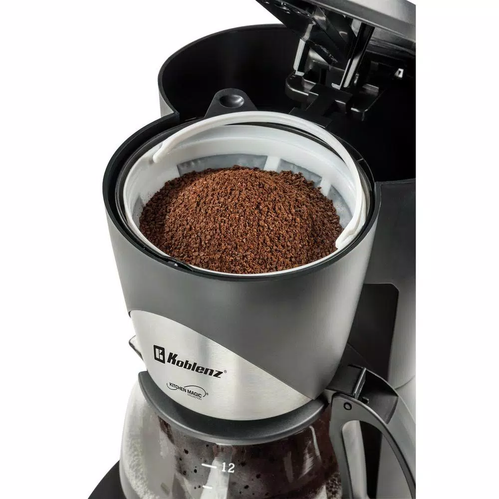 Koblenz Kitchen Magic Collection 12-Cup Programmable Drip Coffee Maker, Black