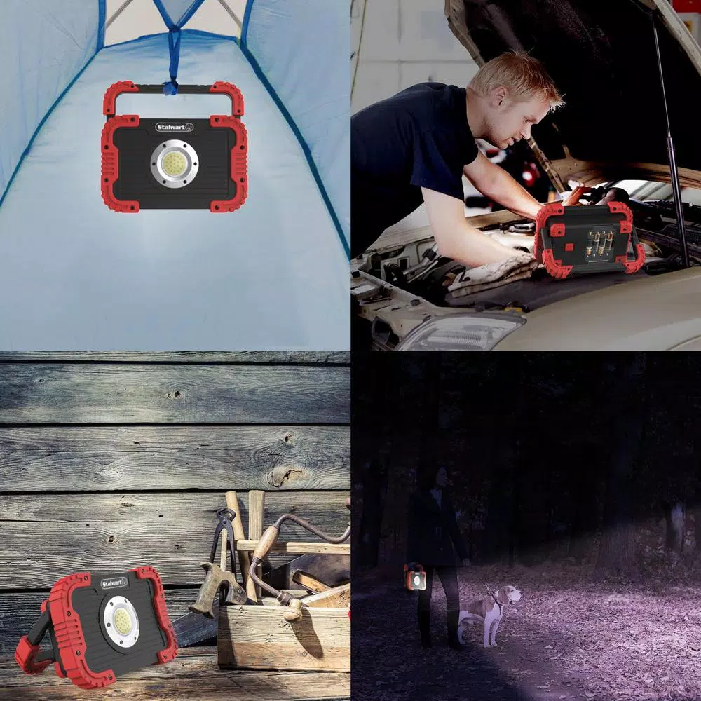 Stalwart 750 Lumens COB LED Work Light with Rotating Handle