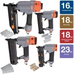 HDX 4-Piece Pneumatic Finishing Kit with Fasteners - Air Nailer and Stapler Set thumbnail 3