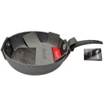 AMERCOOK Lava Stone 8.7 in. Aluminum Nonstick Frying Pan, Gray thumbnail 5