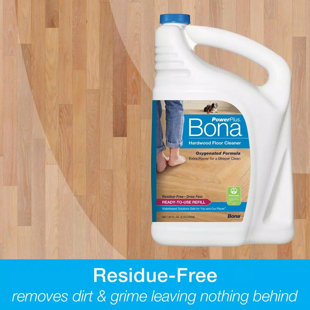 Bona PowerPlus Deep Clean Hardwood Floor Cleaner, 128 oz.