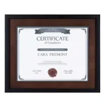 DesignOvation LeMans 8.5 x 11 in. Black and Walnut Brown Document Picture Frame Set, Set of 4 thumbnail 3