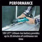 Makita 18V LXT Cordless Oscillating Multi-Tool Kit with 5.0Ah Battery and Charger thumbnail 9
