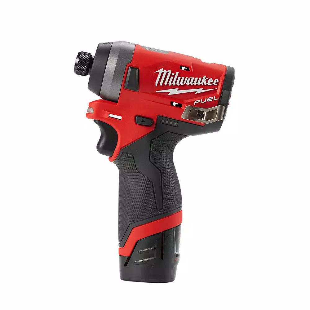 Milwaukee M12 FUEL 12V Li-Ion Brushless 4-Tool Combo Kit with Hammer Drill, Impact Driver, Ratchet & Inflator