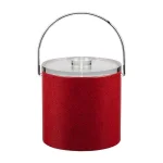 Kraftware Rocks Red 3 Qt. Insulated Ice Bucket with Lucite Lid and Bale Handle thumbnail 1