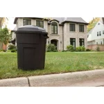 Rubbermaid Roughneck 20 Gallon Round Trash Can with Lid, Black thumbnail 3
