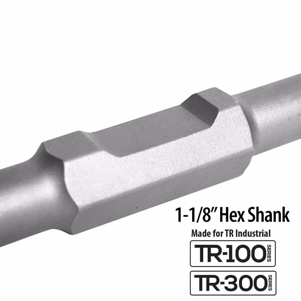 TR Industrial 6 in. x 6 in. Steel Tamper Shank and Plate for TR-100 and TR-300 Series Demolition Hammers