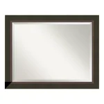 Amanti Art Milano 46.5 in. W x 36.5 in. H Rectangular Beveled Edge Bathroom Vanity Mirror, Dark Bronze thumbnail 4