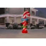 Airblown 8 ft. Inflatable Candy Cane with Directional Stacking Signs Holiday Decoration thumbnail 2