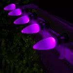 Wintergreen Lighting OptiCore C9 LED Purple Smooth Opaque Replacement Light Bulbs, 25-Pack thumbnail 3
