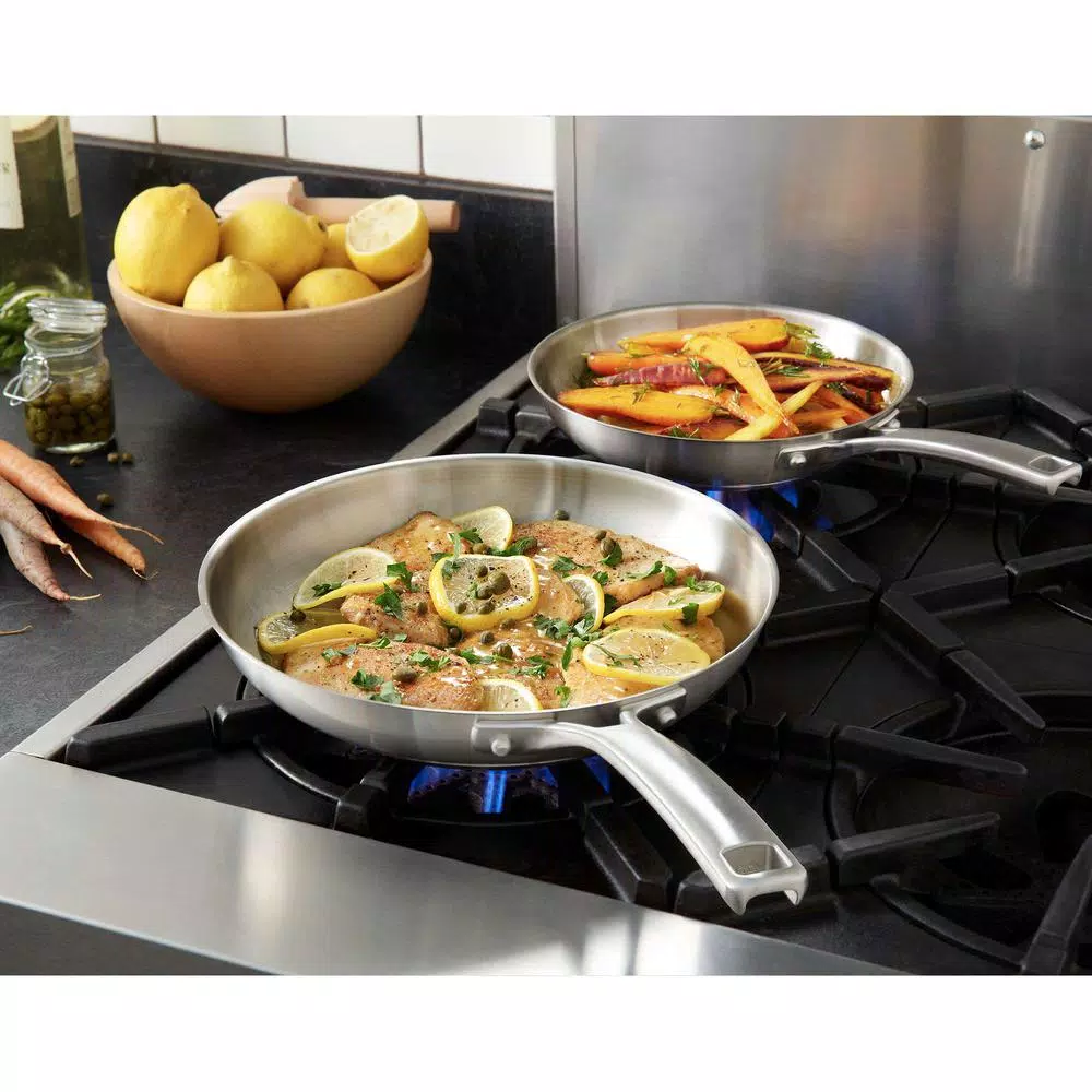 Calphalon Classic 14-Piece Stainless Steel Cookware Set with Impact-Bonded Aluminum Bases