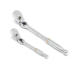 GEARWRENCH 90-Tooth Locking Flex Head Teardrop Ratchet Set, 1/4 in. and 3/8 in. Drive, 2-Piece thumbnail 3
