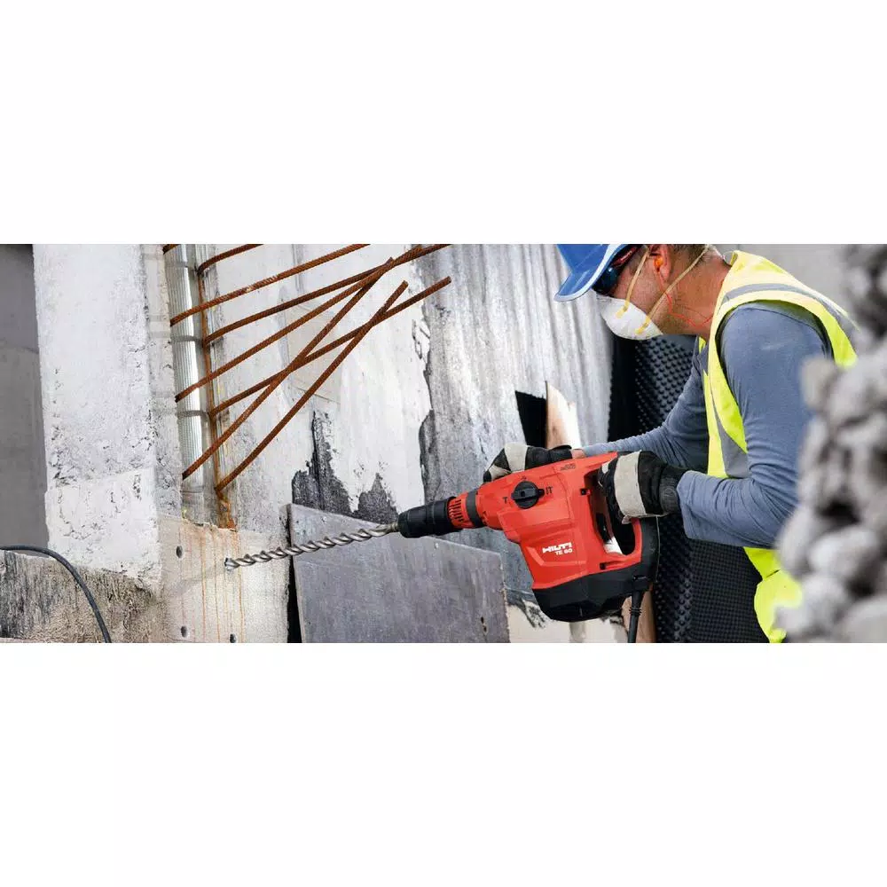 Hilti TE 60-AVR 120V 13A SDS-Max Rotary Hammer Kit with Dust Removal System and Drill Bit