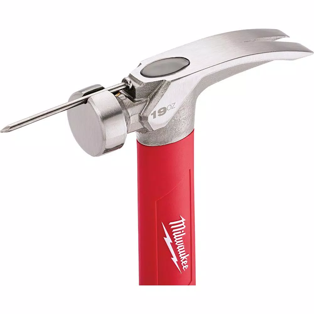 Milwaukee 19 oz. Smooth Face Hammer with Fiberglass Handle and Hammer Loop