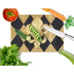Caroline's Treasures Black and Gold Fleur-de-lis New Orleans Tempered Glass Large Cutting Board thumbnail 2