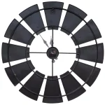 Pinnacle Gallery Solutions Oversized Windmill Wall Clock - Distressed Silver Metal and Wood thumbnail 2