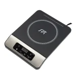 SPT 1650W Single Burner Induction Cooktop with 3.5L Stainless Steel Pot and Glass Lid, Black & Silver thumbnail 2