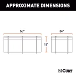 CURT Water Resistant Extended Rooftop Cargo Bag, 59" x 34" x 21" thumbnail 3