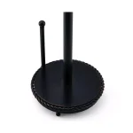 Gourmet Basics by Mikasa Mikasa Gourmet Basics 14 in. Rope Design Wrought Iron Paper Towel Holder, Black thumbnail 4