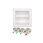 Unbranded Bradford Recessed Toilet Paper Holder, White Plastic with Bevel Frame thumbnail 5